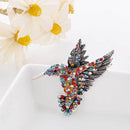 2 PCS Inlaid Bee Bird Brooch Personality Clothing Pins Scarf Buckle(Colorful)
