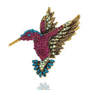 2 PCS Inlaid Bee Bird Brooch Personality Clothing Pins Scarf Buckle(Gold)