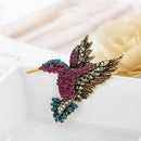 2 PCS Inlaid Bee Bird Brooch Personality Clothing Pins Scarf Buckle(Gold)