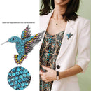 2 PCS Inlaid Bee Bird Brooch Personality Clothing Pins Scarf Buckle(Red Diamond)