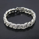 2 PCS TZ100 Hip Hop Cuban Necklace Clothes Accessories For Men, Colour: Silver 20 Inches