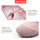2 Pairs Flats Soft Ballet Shoes Latin Yoga Dance Sport Shoes for Children & Adult(Red)