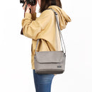 Baona BN-H013 Camera Shoulder Bag SLR Lens Storage Handbag(Light-Thin Gray)