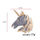 3 PCS Diamonds Unicorn Brooch Cartoon Women Accessories With Dripping Oil Pin(White)