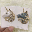3 PCS Diamonds Unicorn Brooch Cartoon Women Accessories With Dripping Oil Pin(Gray)