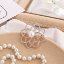 2 PCS Alloy Diamond Double Flower Brooches Temperament Wild Clothes Pin(B07343)