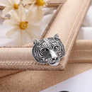 3 PCS Personality Tiger Head Brooch Men Suit Pin Vintage Badge Collar Pin(Silver)