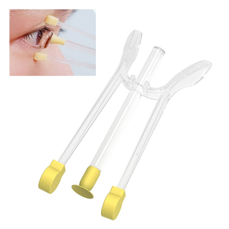 2 PCS Contact Lens Portable Clip Silicone Suction Stick Wearing Picking Access Auxiliary Tools(Yellow)