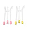 2 PCS Contact Lens Portable Clip Silicone Suction Stick Wearing Picking Access Auxiliary Tools(Yellow)