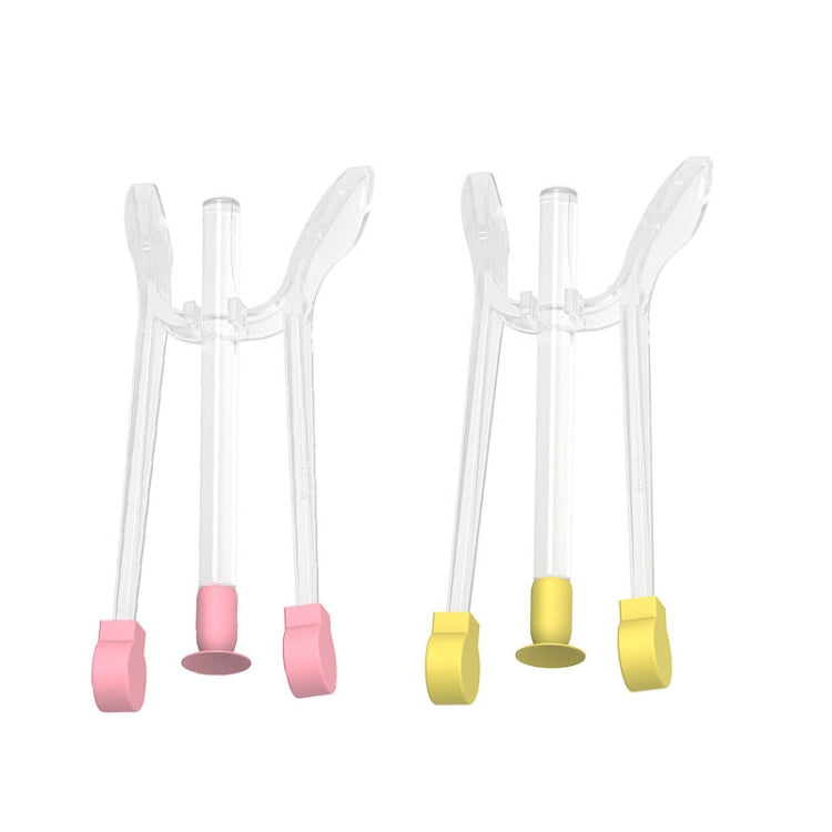 2 PCS Contact Lens Portable Clip Silicone Suction Stick Wearing Picking Access Auxiliary Tools(Pink)