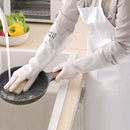 2 Pairs Kitchen Waterproof Durable Dishwashing Gloves Thicken Housework Cleaning Gloves, Size: M(Wide Mouth Single Layer)