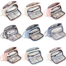 Angoo Large Capacity Pencil Case Cute Canvas Stationery Bag, Color: Moon White