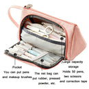 Angoo Large Capacity Pencil Case Cute Canvas Stationery Bag, Color: Taro Purple Corduroy