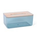 2 PCS Household Living Room Transparent Tissue Storage Box, Color: Large (Blue)
