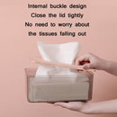 2 PCS Household Living Room Transparent Tissue Storage Box, Color: Large (Blue)