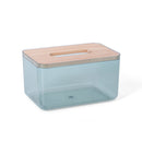 2 PCS Household Living Room Transparent Tissue Storage Box, Color: Small (Blue)