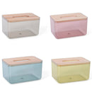 2 PCS Household Living Room Transparent Tissue Storage Box, Color: Small (Blue)