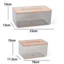 2 PCS Household Living Room Transparent Tissue Storage Box, Color: Small (Blue)