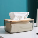 2 PCS Household Living Room Transparent Tissue Storage Box, Color: Small (Blue)