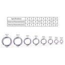 4 Bags 8mm HENGJIA SS010 Stainless Steel Flat Ring Fishing Space Fittings