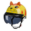 BYB X-866 Adult Electric Motorcycle Helmet Men And Women Universal Hard Hat, Specification: Tea Color Short Lens(Summer Yellow)