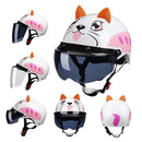 BYB X-866 Adult Electric Motorcycle Helmet Men And Women Universal Hard Hat, Specification: Tea Color Long Lens(Summer White)