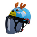 BYB X-866 Adult Electric Motorcycle Helmet Men And Women Universal Hard Hat, Specification: Tea Color Long Lens(Four Seasons Blue)