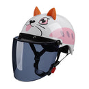 BYB X-866 Adult Electric Motorcycle Helmet Men And Women Universal Hard Hat, Specification: Tea Color Long Lens(Four Seasons White)