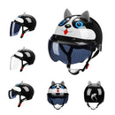 BYB X-866 Adult Electric Motorcycle Helmet Men And Women Universal Hard Hat, Specification: Transparent Long Lens(Four Seasons Piano Black)