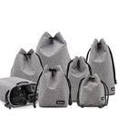 Benna Waterproof SLR Camera Lens Bag Lens Protective Cover Pouch Bag, Color: Round Medium(Gray)