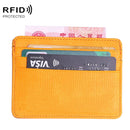 2 PCS KT1002 RFID Function Lizard Pattern Bank Card Holder PU Business Card Case(Yellow)