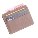 2 PCS KT1002 RFID Function Lizard Pattern Bank Card Holder PU Business Card Case(Khaki)