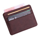 2 PCS KT1002 RFID Function Lizard Pattern Bank Card Holder PU Business Card Case(Brown)