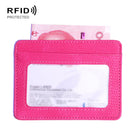 2 PCS KT1002 RFID Function Lizard Pattern Bank Card Holder PU Business Card Case(Red)