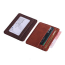 2 PCS KT1002 RFID Function Lizard Pattern Bank Card Holder PU Business Card Case(Brown)