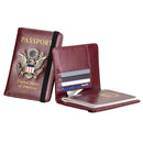 LT101 Multi-Card Passport Holder Anti-Magnetic Bank Card Holder(Wine)