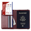 LT101 Multi-Card Passport Holder Anti-Magnetic Bank Card Holder(Wine)