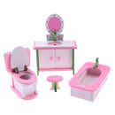 Simulation Miniature Wooden Furniture Kids Toys Doll House Set(556)