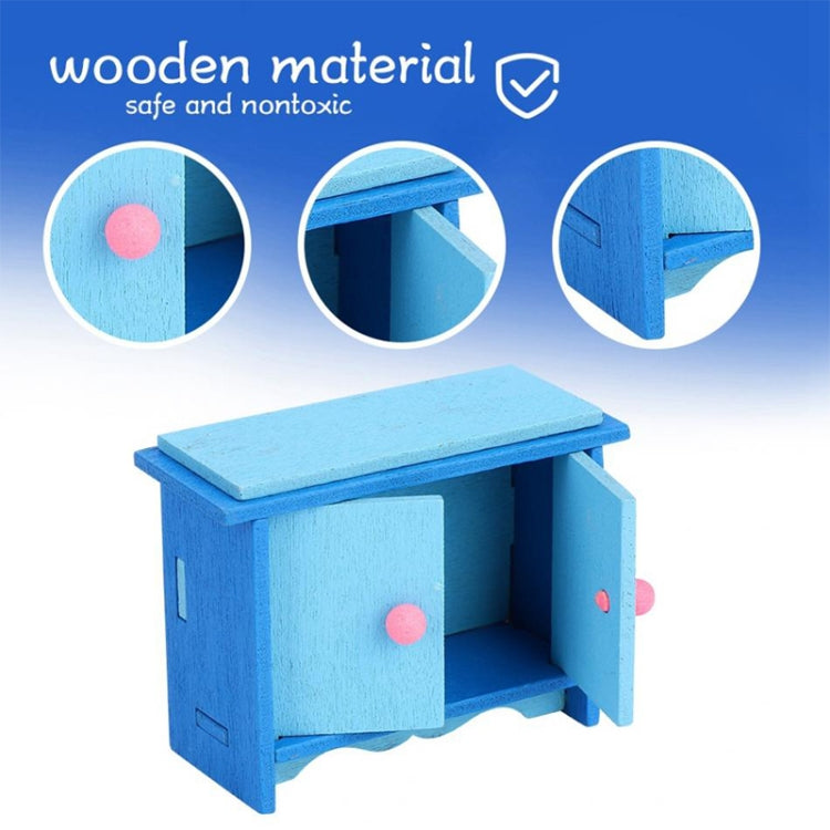 Simulation Miniature Wooden Furniture Kids Toys Doll House Set(554)