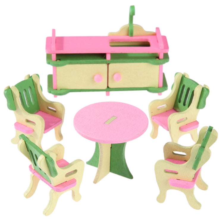 Simulation Miniature Wooden Furniture Kids Toys Doll House Set(544)