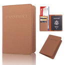 2 PCS MS101 Frosted PU Multi-Card Passport Holder Travel Abroad Passport Card Holder, Color: Dirty Yellow