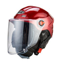 BYB W-266 Four Seasons Men And Women Universal Helmet Electric Motorcycle Anti-Fog Keep Warm Protective Cap, Specification: Transparent Lens(Purple)