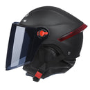 BYB W-266 Four Seasons Men And Women Universal Helmet Electric Motorcycle Anti-Fog Keep Warm Protective Cap, Specification: Tea Color Lens(Matt Black)