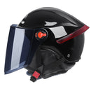 BYB W-266 Four Seasons Men And Women Universal Helmet Electric Motorcycle Anti-Fog Keep Warm Protective Cap, Specification: Tea Color Lens(Piano Black)