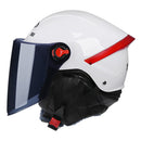 BYB W-266 Four Seasons Men And Women Universal Helmet Electric Motorcycle Anti-Fog Keep Warm Protective Cap, Specification: Tea Color Lens(White)