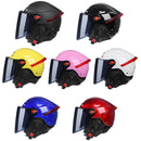 BYB W-266 Four Seasons Men And Women Universal Helmet Electric Motorcycle Anti-Fog Keep Warm Protective Cap, Specification: Tea Color Lens(Purple)