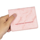 3 PCS CPVC1004 Marble Pattern Card Holder ID Card Case PU Protective Case(Pink)