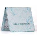 3 PCS CPVC1004 Marble Pattern Card Holder ID Card Case PU Protective Case(Lake Blue)
