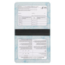 3 PCS CPVC1004 Marble Pattern Card Holder ID Card Case PU Protective Case(Lake Blue)