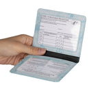 3 PCS CPVC1004 Marble Pattern Card Holder ID Card Case PU Protective Case(Lake Blue)